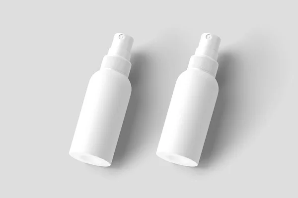 Realistyczne Realistyczne Kosmetyczne Butelki Tworzyw Sztucznych Można Pojemnika Opryskiwacza Pokrywką — Zdjęcie stockowe