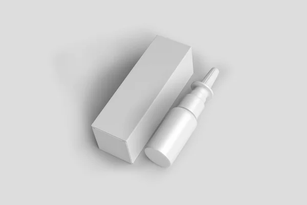 Spray Nosa Leki Antyseptyczne Plastikowe Butelki Pole Gotowy Projekt Makiety — Zdjęcie stockowe