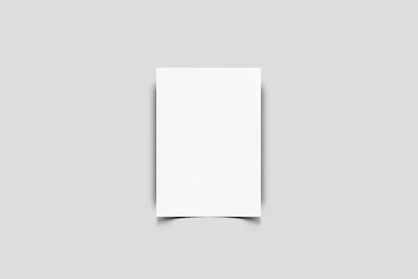 Hvidt Stykke Papir Der Kan Spottes Realistisk Tom Papir Note - Stock-foto