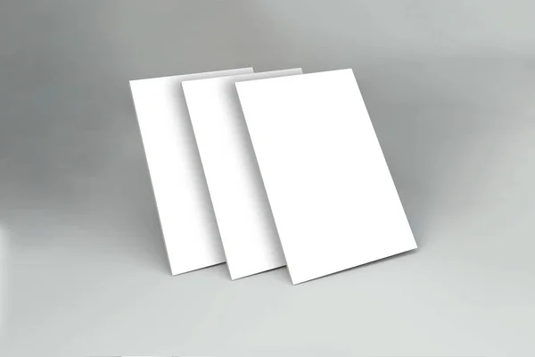 Білий Аркуш Паперу Макет Реалістичний Порожній Шаблон Паперової Нотатки Формату — стокове фото