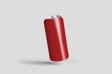 Bira, kola, limonata, suyu, enerji içeceği için gerçekçi olabilir. Kopya alanı ile boş. 3D render. Tasarımlarınız için hazır şablon kadar alay.