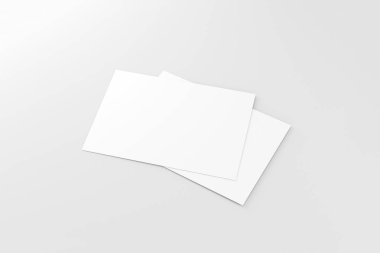 Kartvizit olarak izole yumuşak gri arka plan kadar alay et. 3D render