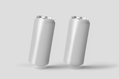 Bira, kola, limonata, suyu, enerji içeceği için gerçekçi olabilir. Kopya alanı ile boş. 3D render. Tasarımlarınız için hazır şablon kadar alay.
