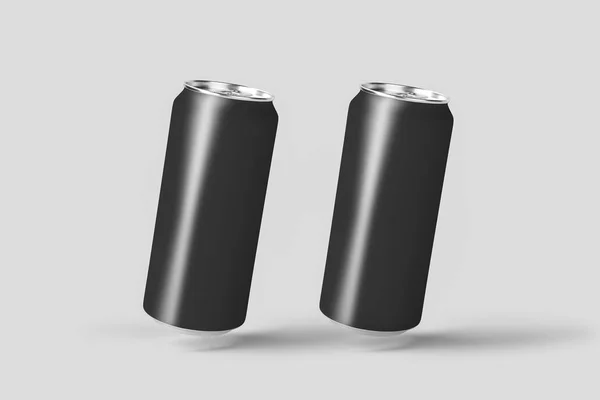 Realistiskt Kan För Läsk Saft Juice Energidryck Tomt Med Kopia — Stockfoto
