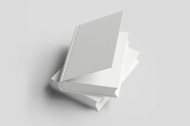 Dergi, kitap, kitapçık, beyaz arka plan üzerinde izole broşür gerçekçi boş sert kapak. Şablon hazır tasarımınız için alay. 3D render.