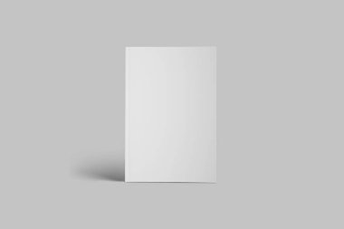 Dergi, kitap, kitapçık, beyaz arka plan üzerinde izole broşür gerçekçi boş sert kapak. Şablon hazır tasarımınız için alay. 3D render.