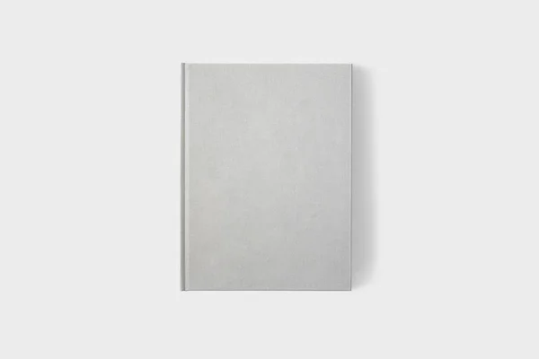 Capa Dura Branco Realista Revista Livro Livreto Folheto Isolado Fundo — Fotografia de Stock