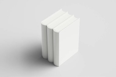 Dergi, kitap, kitapçık, beyaz arka plan üzerinde izole broşür gerçekçi boş sert kapak. Şablon hazır tasarımınız için alay. 3D render.