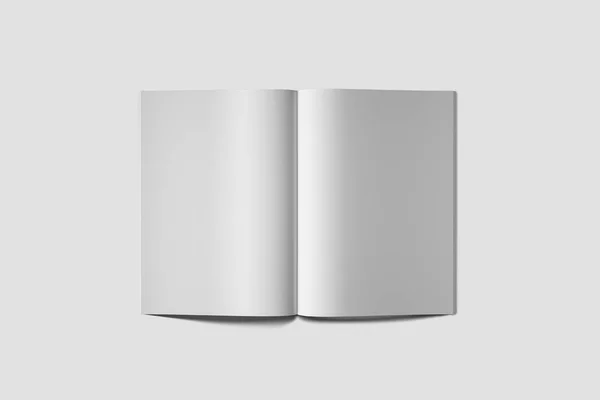 Realistic Blank Hard Cover Magazine Book Booklet Brochure Isolated White — Stock Photo, Image