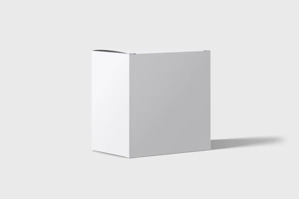Realistische Wit Lege Kartonnen Dozen Geïsoleerd Een Witte Achtergrond Mock — Stockfoto