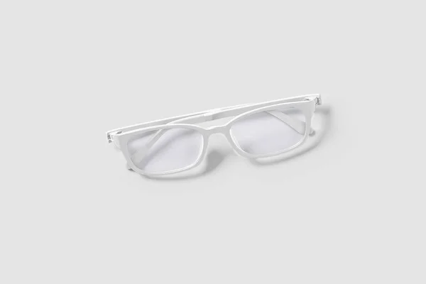 Lunettes Soleil Blanches Isolées Sur Fond Gris Doux Rendu — Photo