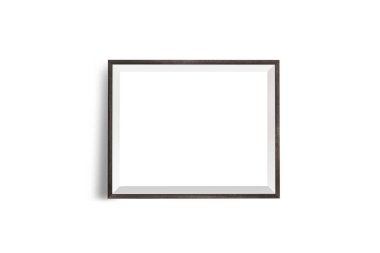Gerçekçi resim çerçeve mock-up beyaz arka plan üzerinde izole. Sunularınız için mükemmel. 3D render