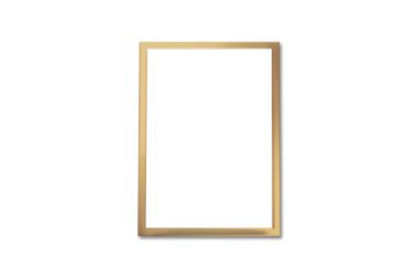 Gerçekçi resim çerçeve mock-up beyaz arka plan üzerinde izole. Sunularınız için mükemmel. 3D render
