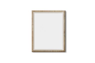 Gerçekçi resim çerçeve mock-up beyaz arka plan üzerinde izole. Sunularınız için mükemmel. 3D render