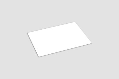 Beyaz arka planda Kartvizit. Mockup.Yüksek çözünürlüklü fotoğraf. Üstte görüntü.