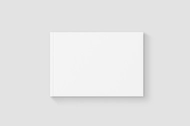 Dergi, kitap, kitapçık, beyaz arka plan üzerinde izole broşür gerçekçi boş sert kapak. Şablon hazır tasarımınız için alay. 3D render.