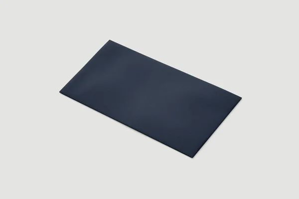 Κενός Φάκελος Σκούρο Μπλε Απομονωμένος Λευκό Απαλές Σκιές Μπροστινή Πλευρά — Φωτογραφία Αρχείου