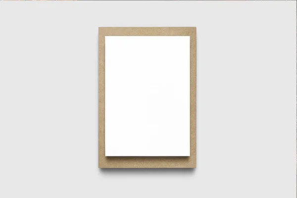 Blanco Klembord Met Witte Pagina Mockup Geïsoleerd Witte Achtergrond Office — Stockfoto