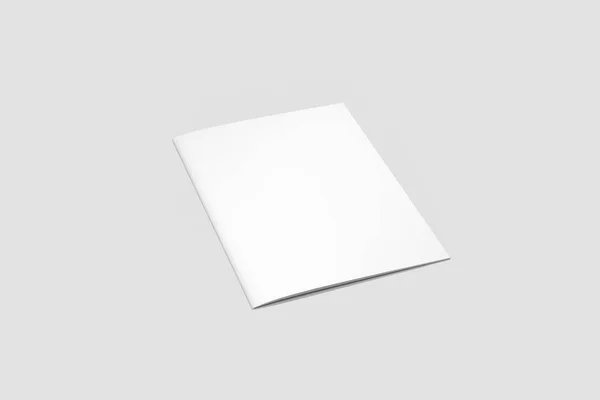 Blank Photorealistic Brochure Mock Light Grey Background Rendering — Stock Photo, Image