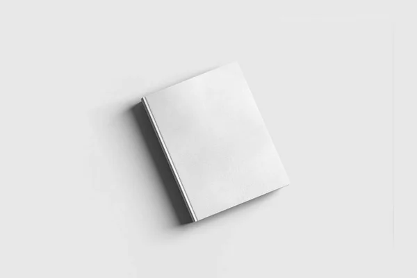 Tampa Livro Branco Mockup Isolado Branco Para Substituir Seu Design — Fotografia de Stock