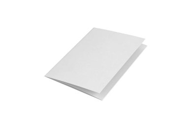 Yarım kat broşürde boş beyaz şablon ve sunum tasarımı için sahte. 3D Illustration. leaflet sahte.