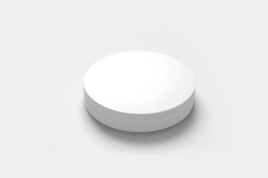 Bira bardak mock-up izole yumuşak gri arka plan üzerinde izole yığını. Tasarım ve branding.3d gösterim amacıyla kullanılabilir.