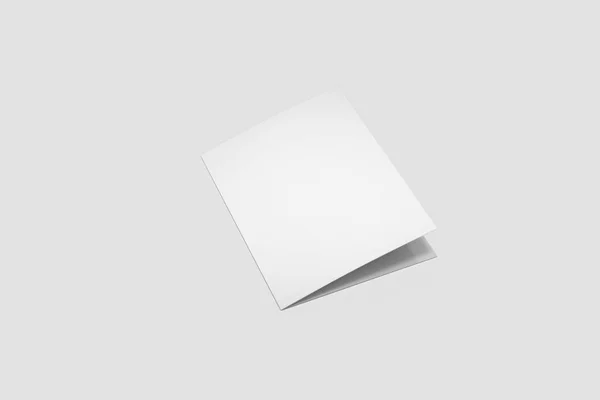 Half Fold Brochure Blank White Template Mock Presentation Design Illustration — Stock Photo, Image