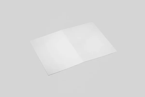 Half Fold Brochure Blank White Template Mock Presentation Design Illustration — Stock Photo, Image