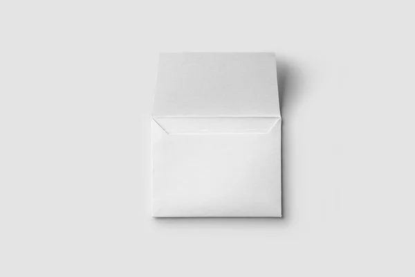 Λευκό Άνοιξε Φάκελος Απομονώθηκε Λευκό Φόντο — Φωτογραφία Αρχείου