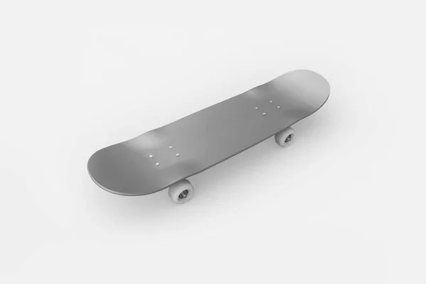 Skateboard Mock Isolé Sur Fond Gris Doux Avec Clipping Path — Photo