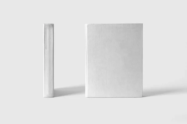 Libros Cerrados Con Tapa Blanca Blanco Mock Revista Folleto Aislado — Foto de Stock