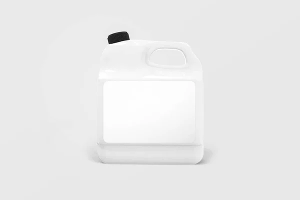 Чистый Пластиковый Белый Контейнер Макет Жидкого Стирального Порошка Пакет Изолирован — стоковое фото