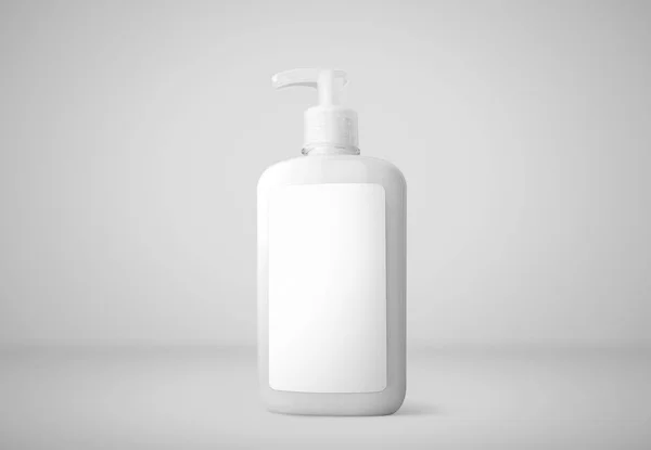 Realistic Cosmetic Bottle Can Sprayer Container Dispenser Cream Soups Foams — Stock Photo, Image