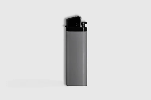 Briquet Gaz Plastique Briquet Gaz Isolé Sur Fond Gris Doux — Photo