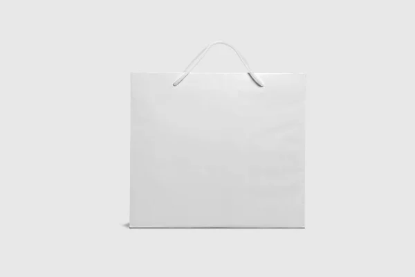 Borsa Shopping Pubblicità Branding White Sacchetto Carta Modello Pacchetto Mestiere — Foto Stock