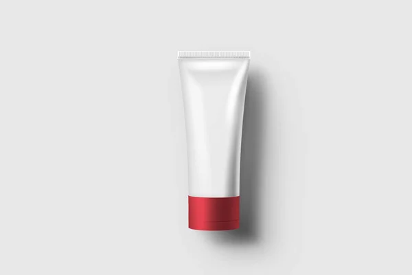 Pacchetto Cosmetico Vaso Crema Tube Contenitore Sfondo Bianco Isolato Mockup — Foto Stock