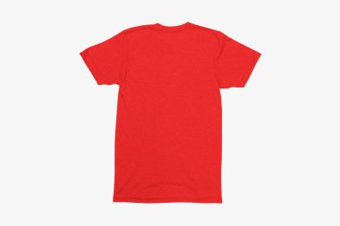 Boş T-shirt Mock-up yumuşak gri arka plan, ön görünüm üzerinde. Tasarımınızı değiştirmek hazır.