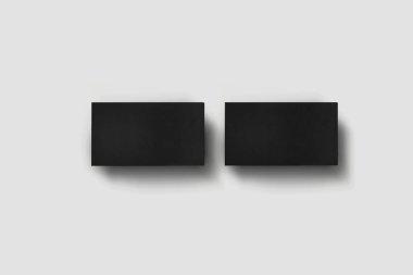 Beyaz arka plan üzerinde kartvizit. Mockup.High çözünürlük fotoğraf. Üstten Görünüm.