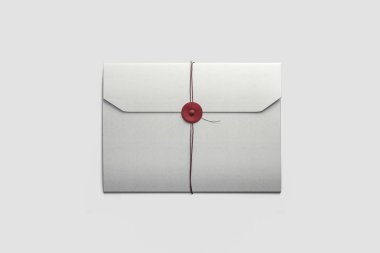 Kağıt zarf şablonu kadar sahte. Yüksek çözünürlüklü fotoğraf.