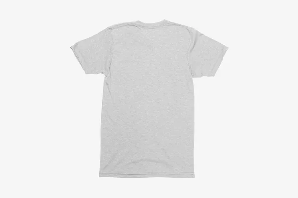 Boş Shirt Mock Yumuşak Gri Arka Plan Görünüm Üzerinde Tasarımınızı — Stok fotoğraf