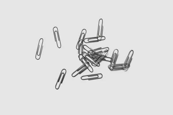 Paperclips Witte Achtergrond Hoge Resolutie Foto — Stockfoto