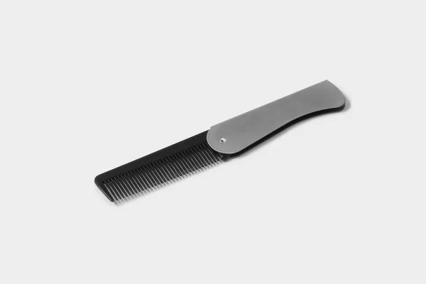 Comb Mock Soft Gray Background Rendering — Stock Photo, Image