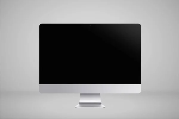 Monoblock Computer Monoblock Frame Monitor Met Leeg Zwart Scherm Geïsoleerd — Stockfoto