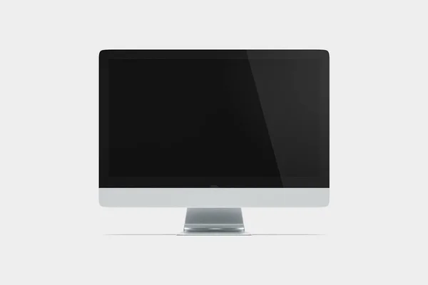 Monoblock Computer Monoblock Frame Monitor Met Leeg Zwart Scherm Geïsoleerd — Stockfoto