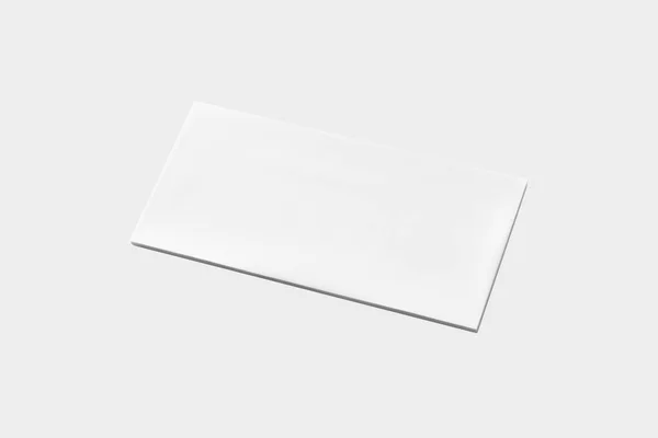 Blank Papir Kuvert Til Dit Design Mock Blød Grå Baggrund - Stock-foto