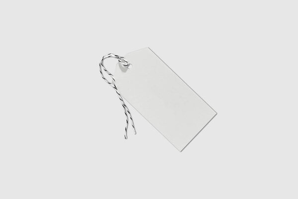 Blank paper price Tag or label isolated on white background.High resolution photo.