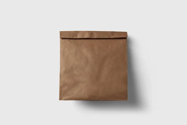 コーヒー コショウ スパイス 小麦粉 パッケージ袋紙折り あなたの設計のために準備ができて スナック製品のパッキングが柔らかい灰色の背景に分離します 高解像度の写真 — ストック写真