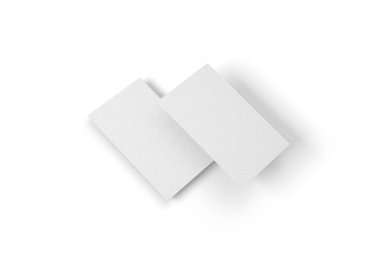 Kartvizit yığını. Kimlik marka için alay et. Kırpma yolu ile izole. 3D render