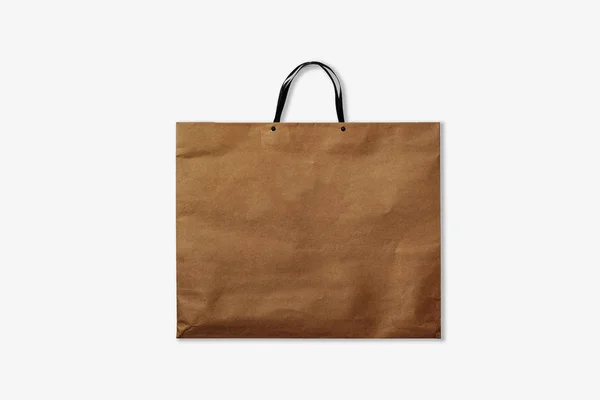 Borsa Shopping Carta Mock Sfondo Grigio Morbido Essere Utilizzato Design — Foto Stock