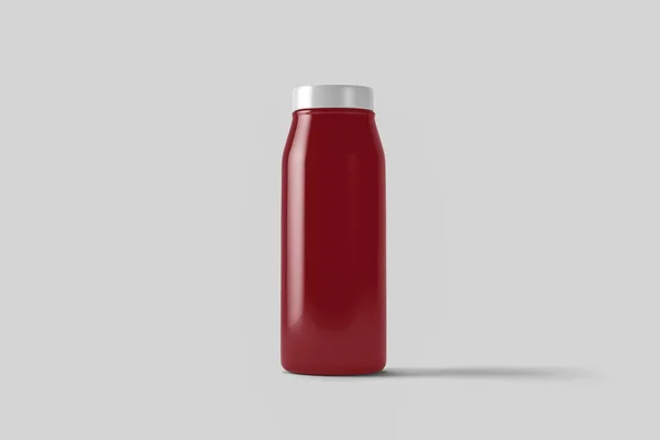Plastic Juice Bottle Mock Terisolasi Atas Putih Dengan Jalur Kliping — Stok Foto